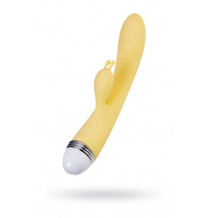 Желтый вибратор-кролик Aster - 22 см.