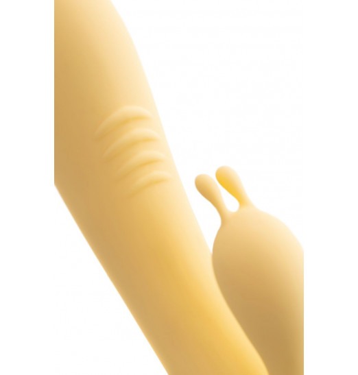 Желтый вибратор-кролик Aster - 22 см. Желтый вибратор-кролик Aster - 22 см.