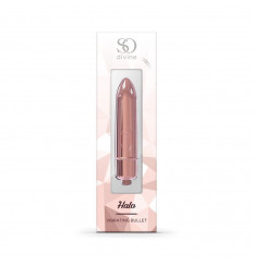Розовая гладкая вибропуля So Divine Halo Bullet Vibrator - 8 см.