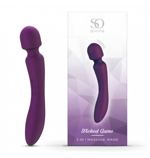 Фиолетовый вибратор-жезл So Divine Wicked Game Magic Wand - 24 см. Фиолетовый вибратор-жезл So Divine Wicked Game Magic Wand - 24 см.