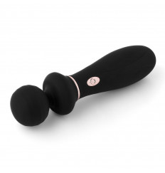 Черный вибратор So Divine Relax Portable Massage Wand - 24 см.