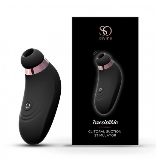 Черный вакуумный стимулятор So Divine Irresistible Clitoral Suction Черный вакуумный стимулятор So Divine Irresistible Clitoral Suction