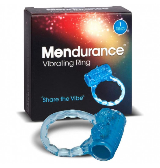 Синее эрекционное кольцо Mendurance Vibrating Ring
