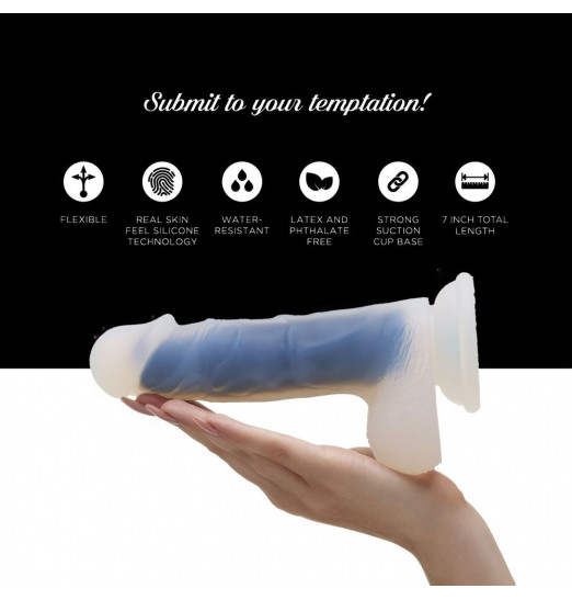 Черный фаллоимитатор-реалистик So Divine Black Juju Dildo - 19 см.