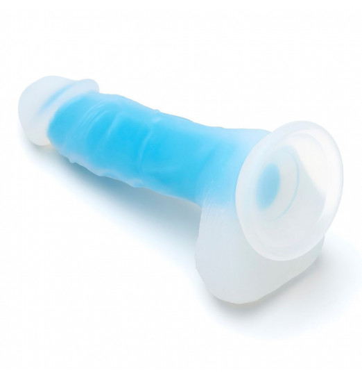 Голубой фаллоимитатор-реалистик So Divine Blue Mamba Dildo - 19 см.