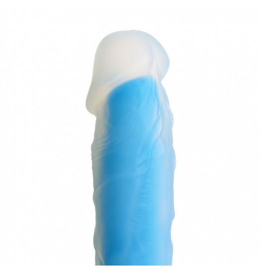 Голубой фаллоимитатор-реалистик So Divine Blue Mamba Dildo - 19 см.