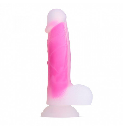 Ярко-розовый фаллоимитатор-реалистик So Divine Glorious Real skin feel pink dildo - 19 см.