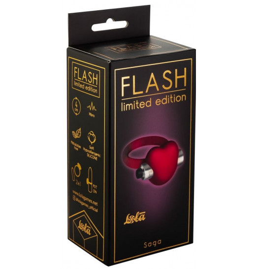 Красное эрекционное виброкольцо Infinity