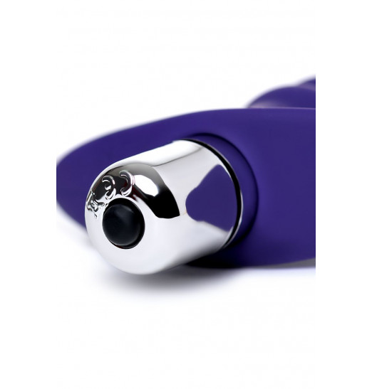 Силиконовый рельефный анальный вибратор - 14 см.