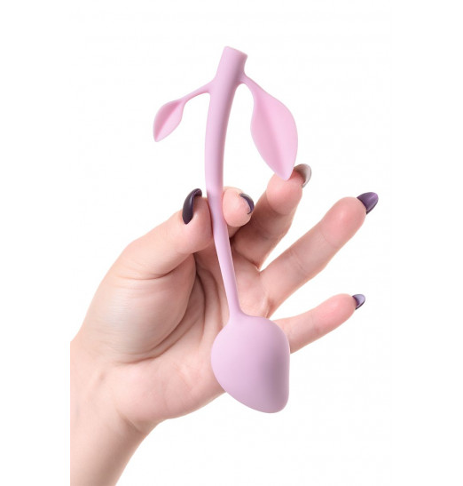 Розовый силиконовый вагинальный шарик с лепесточками Розовый силиконовый вагинальный шарик с лепесточками