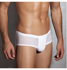 Мужские трусы-боксеры с полупрозрачными элементами