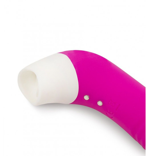 Розовый клиторальный стимулятор Snello с функцией вибратора - 19,6 см.