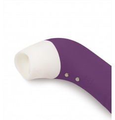 Фиолетовый клиторальный стимулятор Snello с функцией вибратора - 19,6 см.