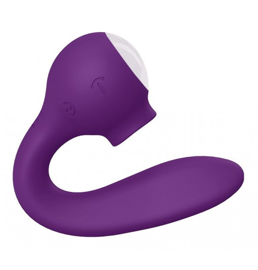 Фиолетовый универсальный вибратор Drago с язычком - 18,3 см. Фиолетовый универсальный вибратор Drago с язычком - 18,3 см.