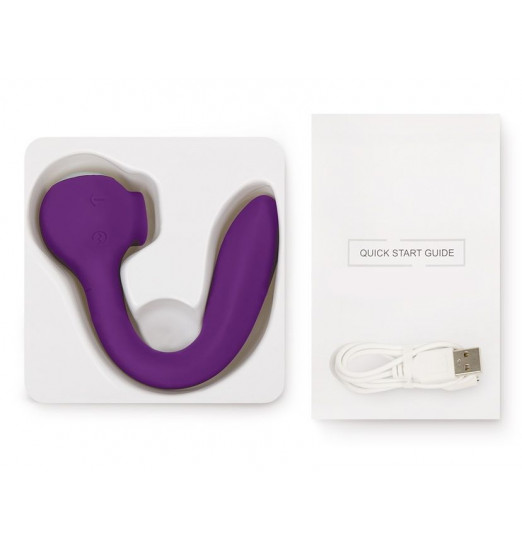 Фиолетовый универсальный вибратор Drago с язычком - 18,3 см. Фиолетовый универсальный вибратор Drago с язычком - 18,3 см.