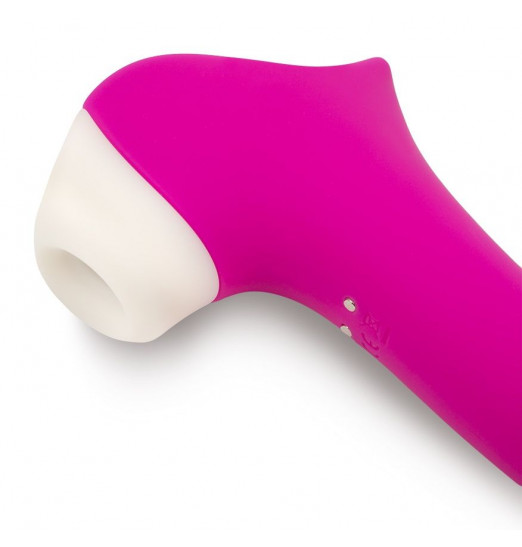 Розовый клиторальный стимулятор Caldo с функцией вибратора - 19 см.