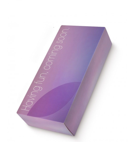 Фиолетовый клиторальный стимулятор Caldo с функцией вибратора - 19 см.