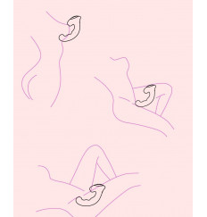 Розовый клиторальный стимулятор с функцией вибратора Amante - 17,8 см.