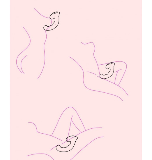 Фиолетовый клиторальный стимулятор с функцией вибратора Amante - 17,8 см.