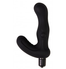 Черный вибромассажер простаты Titan - 15 см.