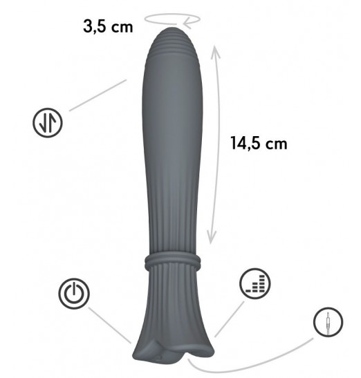 Темно-серый пульсатор Gita - 20 см.