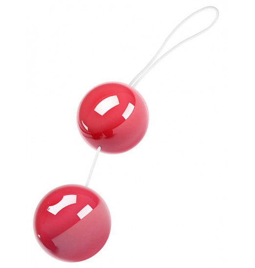 Розовые двойные вагинальные шарики с петелькой Розовые двойные вагинальные шарики с петелькой