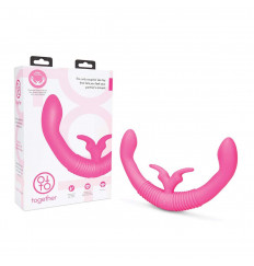 Розовый парный вибратор-кролик Together Vibes - 35,6 см.
