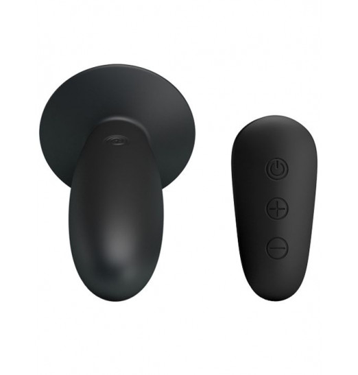 Черная анальная вибропробка Mr.Play с пультом - 11 см.