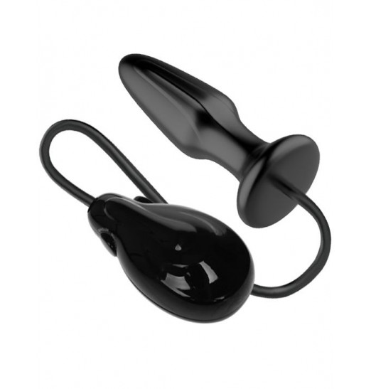 Черная анальная расширяющаяся вибропробка Mr.Play - 13,5 см.