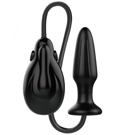 Черная анальная расширяющаяся вибропробка Mr.Play - 13,5 см.