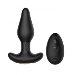 Черная анальная вибропробка Carl с пультом - 16,4 см.
