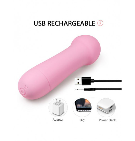 Нежно-розовый мини-вибратор Nana с 3 насадками - 10,6 см. Нежно-розовый мини-вибратор Nana с 3 насадками - 10,6 см.