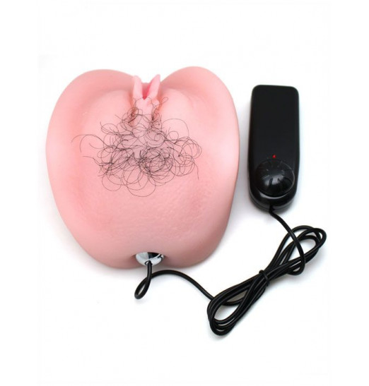 Телесный вибромастурбатор VIRTUAL LOVE с двумя рабочими отверстиями