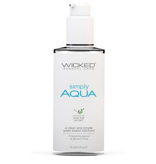 Легкий лубрикант на водной основе Wicked Simply AQUA - 70 мл.