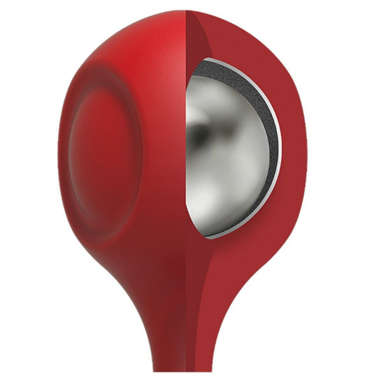 Красные утяжеленные анальные шарики Anal Essentials Weighted Silicone Anal Balls - 34,3 см.