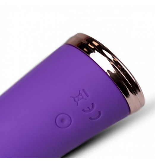 Фиолетовый вибратор-кролик The Queen Thrusting Vibrator - 29 см.