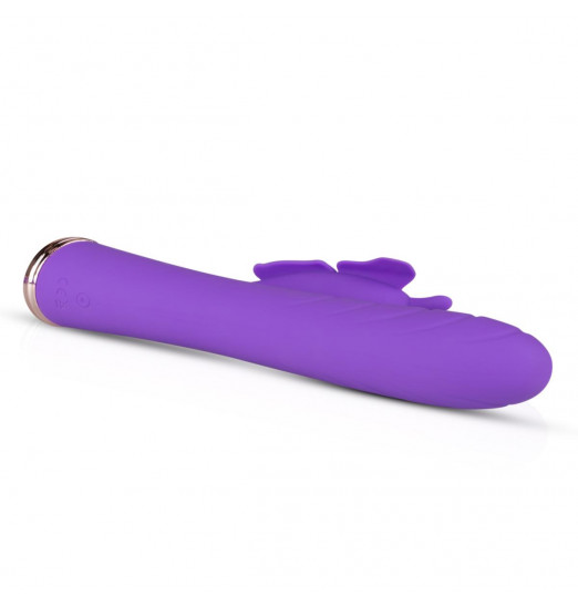 Фиолетовый вибратор-кролик The Princess Butterfly Vibrator - 20,5 см.