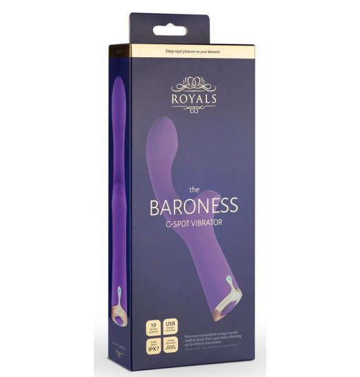Фиолетовый вибратор The Baroness G-spot Vibrator - 19,5 см. Фиолетовый вибратор The Baroness G-spot Vibrator - 19,5 см.