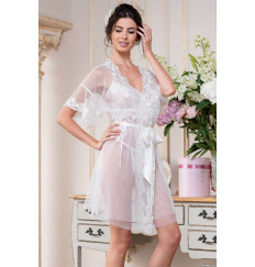 Соблазнительный полупрозрачный кружевной халатик Eva