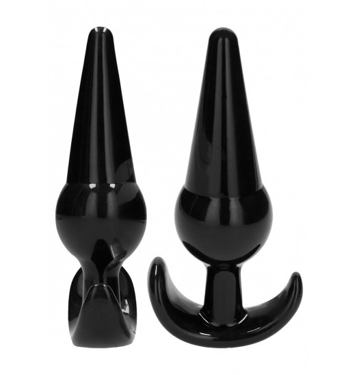 Набор из 4 черных анальных пробок N80 4-Piece Butt Plug Set