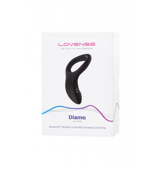 Черное эрекционное кольцо Lovense Diamo