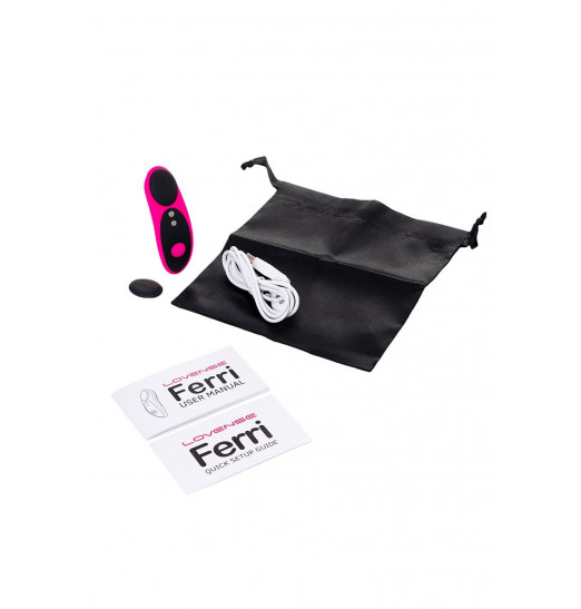 Розово-черный вибростимулятор в трусики Lovense Ferri