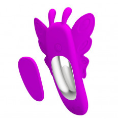 Лиловая вибробабочка в трусики Aileen с пультом ДУ