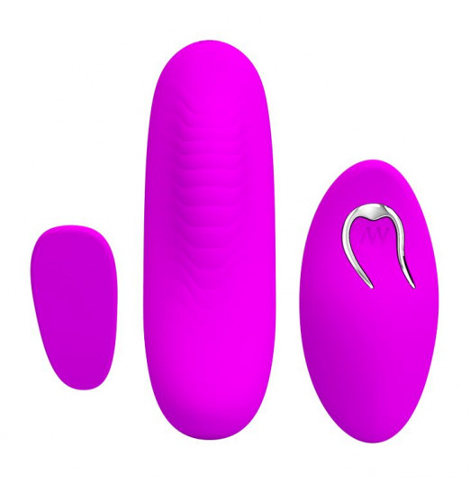 Лиловая вибровкладка в трусики Lisa с пультом ДУ Лиловая вибровкладка в трусики Lisa с пультом ДУ