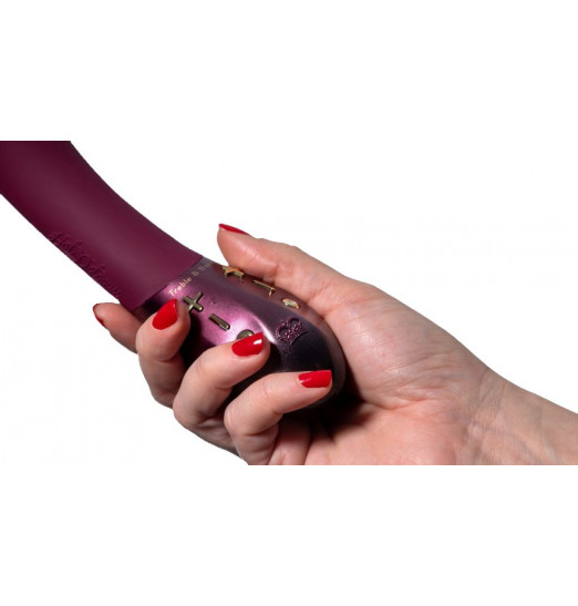 Фиолетовый вибратор Kurve с двумя моторами - 19,4 см. Фиолетовый вибратор Kurve с двумя моторами - 19,4 см.