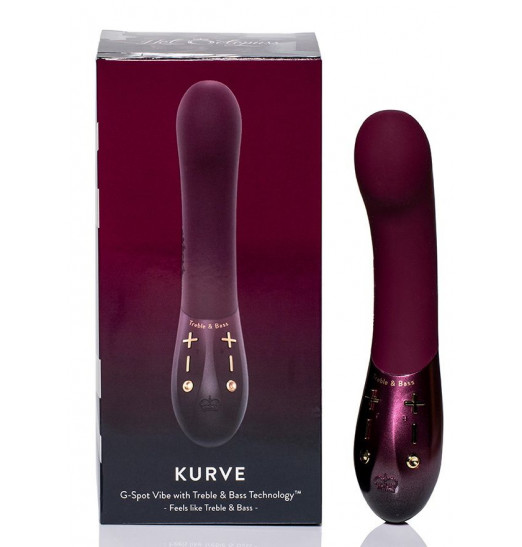 Фиолетовый вибратор Kurve с двумя моторами - 19,4 см. Фиолетовый вибратор Kurve с двумя моторами - 19,4 см.