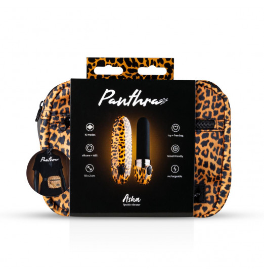 Леопардовый вибромассажер-помада Asha Lipstick Vibrator - 10 см. Леопардовый вибромассажер-помада Asha Lipstick Vibrator - 10 см.
