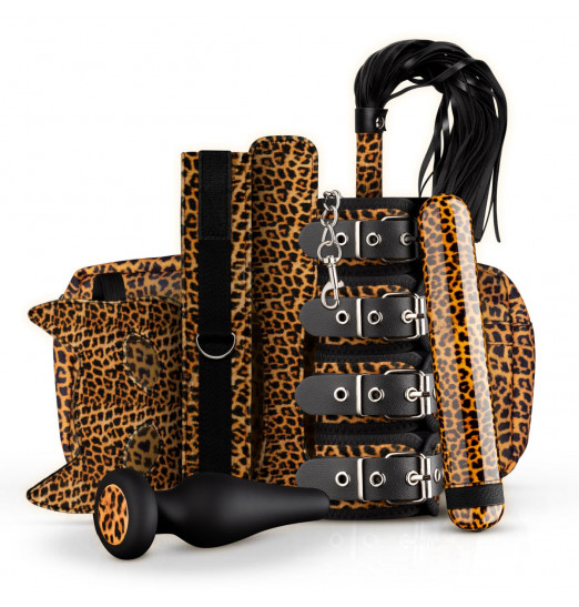 Стильный БДСМ-набор Gato 8-piece Set в анималистическом дизайне