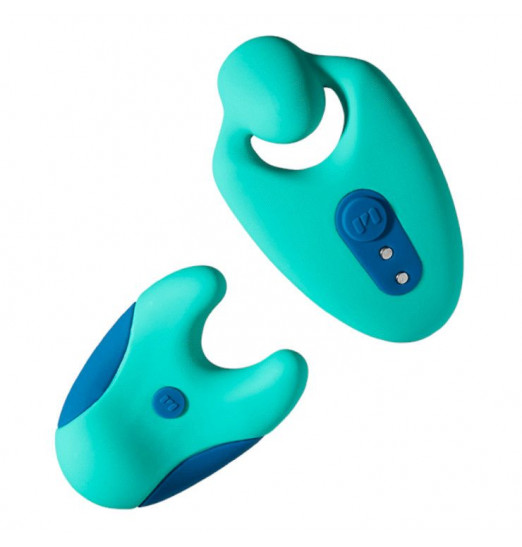 Зеленый портативный клиторальный вибратор Divvy