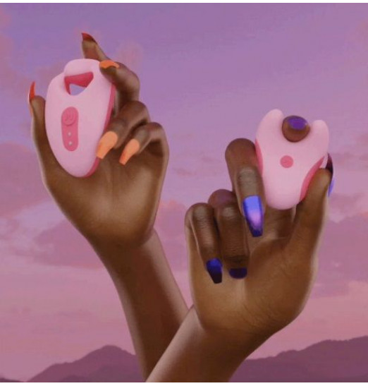 Розовый портативный клиторальный вибратор Divvy Розовый портативный клиторальный вибратор Divvy